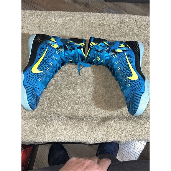 Kobe IX Elite High Protro Sneakers Size 8.5 630847-400 Neo Turquoise/volt main image 9